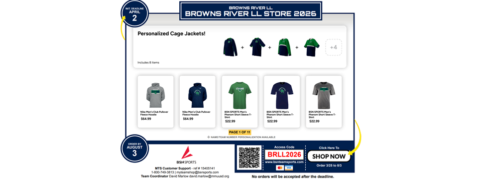 BRLL Online Fan Shop is OPEN!